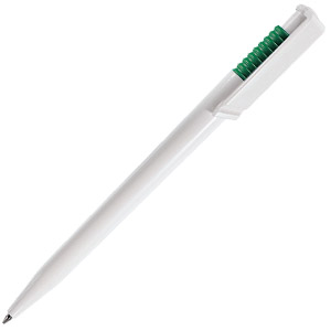 OCEAN, ручка шариковая, зеленый/белый, пластик