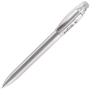 X-3, ручка шариковая, прозрачный белый/серый, пластик
