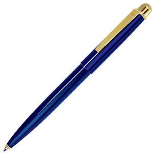 DELTA NEW, ручка шариковая, синий/золотистый, металл
