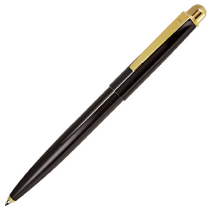 DELTA NEW, ручка шариковая, черный/золотистый, металл