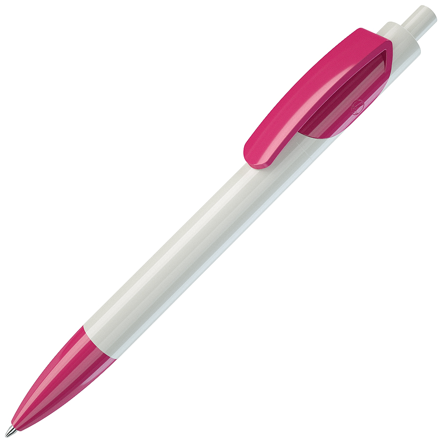 TRIS, ручка шариковая, белый корпус/розовый, пластик