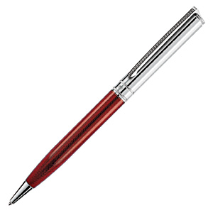 VOYAGE, ручка шариковая, красный/хром, металл