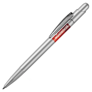 MIR, ручка шариковая с серебристым клипом, серебристый, пластик/металл