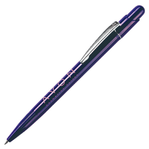 MIR, ручка шариковая с серебристым клипом, синий, пластик/металл