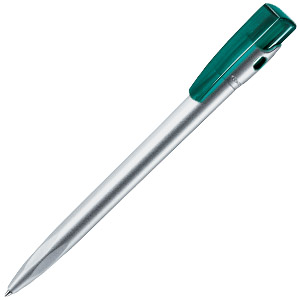 KIKI SAT, ручка шариковая, зеленый/серебристый, пластик