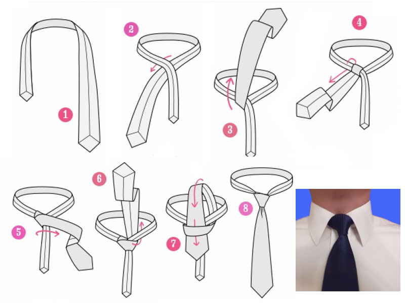 5 способов красиво завязать галстук Пратт узел
