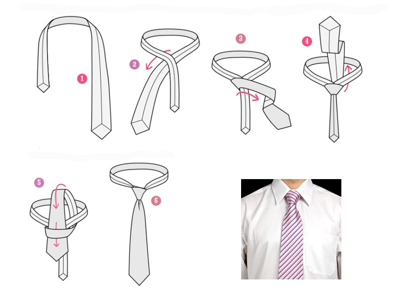 5 способов красиво завязать галстук Простой узел