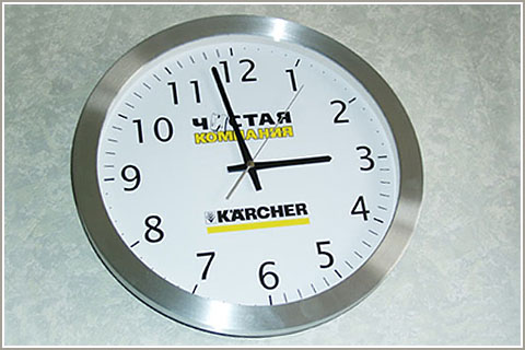 Рекламная продукция с логотипом Настенные часы для Чистой компании
