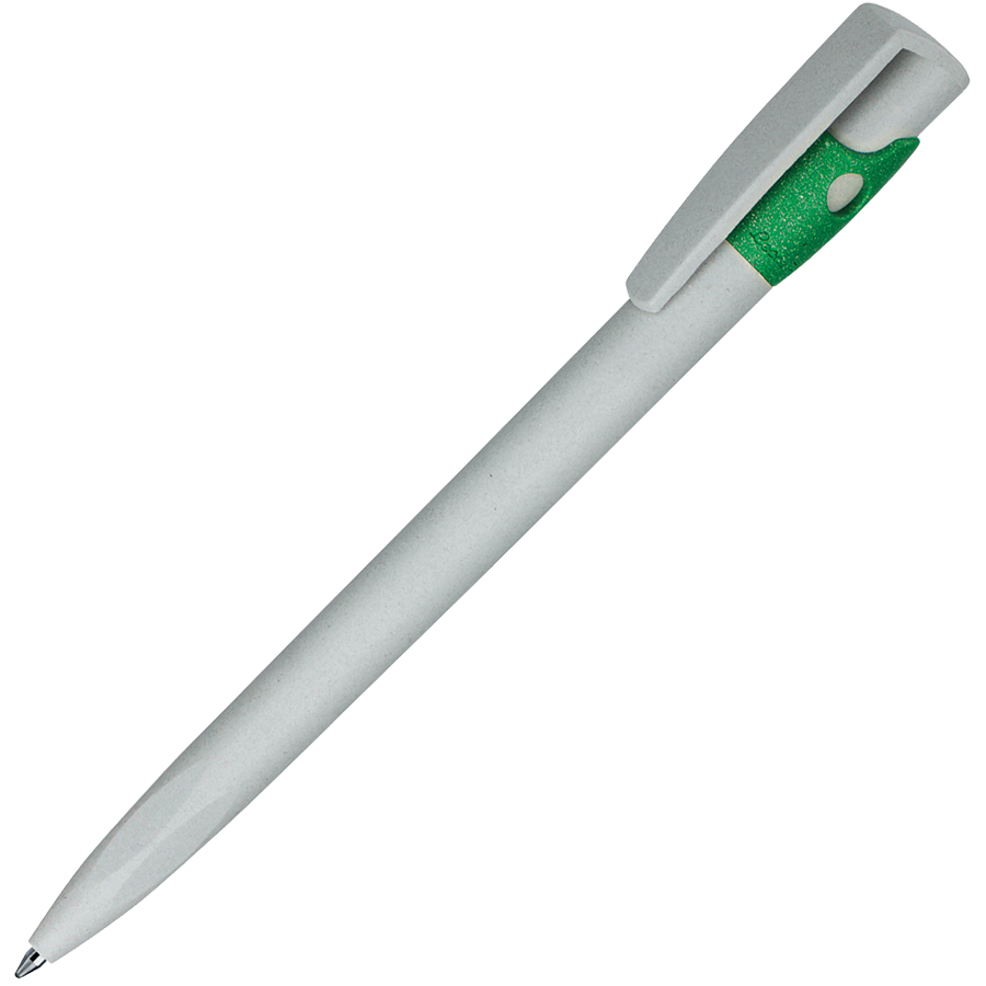 KIKI ECOLINE, ручка шариковая, серый/светло-зеленый, экопластик