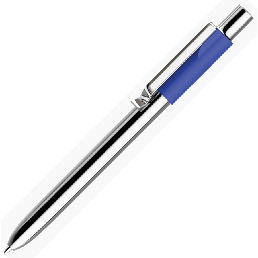 STAPLE, ручка шариковая, хром/синий, алюминий, пластик