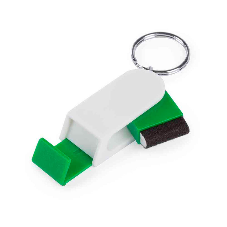 Брелок SATARI с подставкой для телефона, пластик, зеленый, 2 x 4.8 x 1.3 см