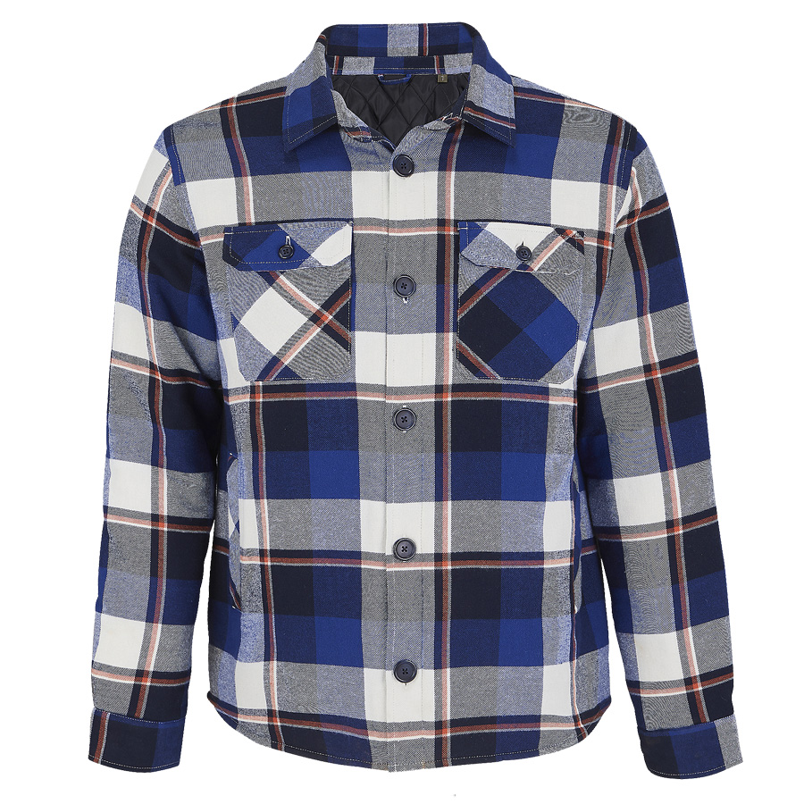 Куртка рубашка мужская NOAH, синий, 3XL/4XL(3),100%хлопок,180 г/м2;подкл. и утеплитель:100%полиэстер