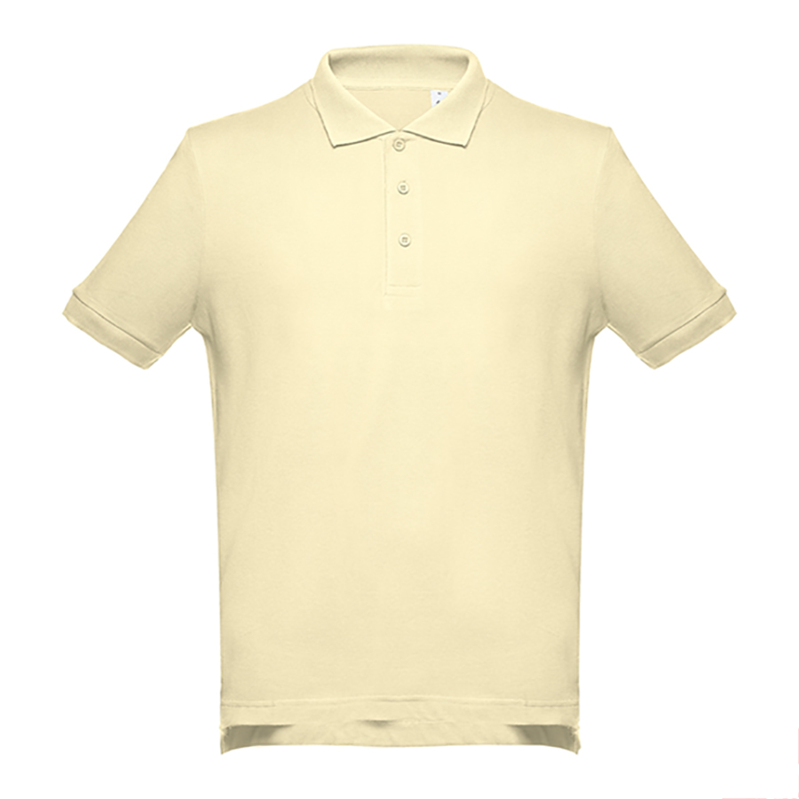Рубашка-поло мужская ADAM, пастельный желтый, M, 100% хлопок, плотность 195 г/м2