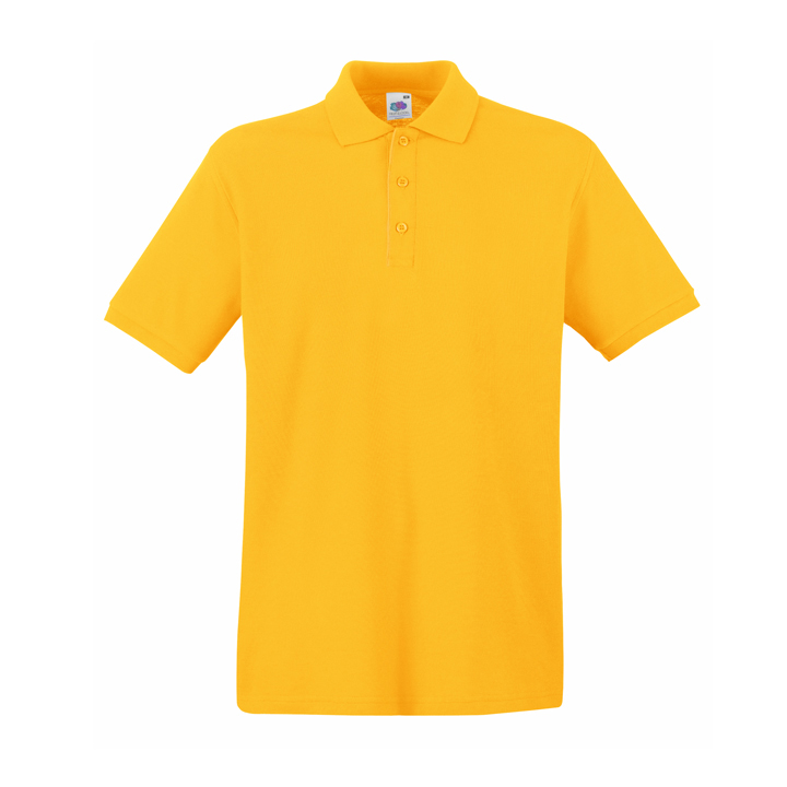 Рубашка поло мужская PREMIUM POLO, желтый, 2XL, 100% хлопок, 180 г/м2