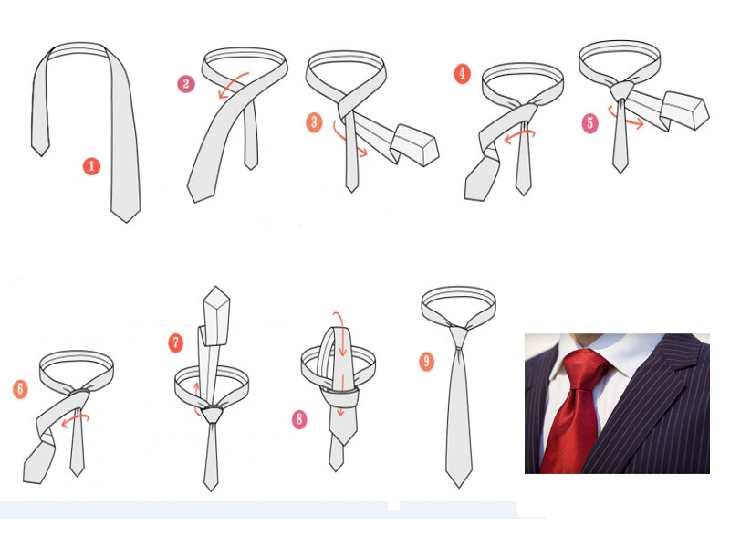 5 способов красиво завязать галстук Двойной узел