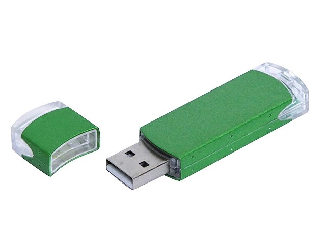 USB 2.0- флешка промо на 64 Гб прямоугольной классической формы