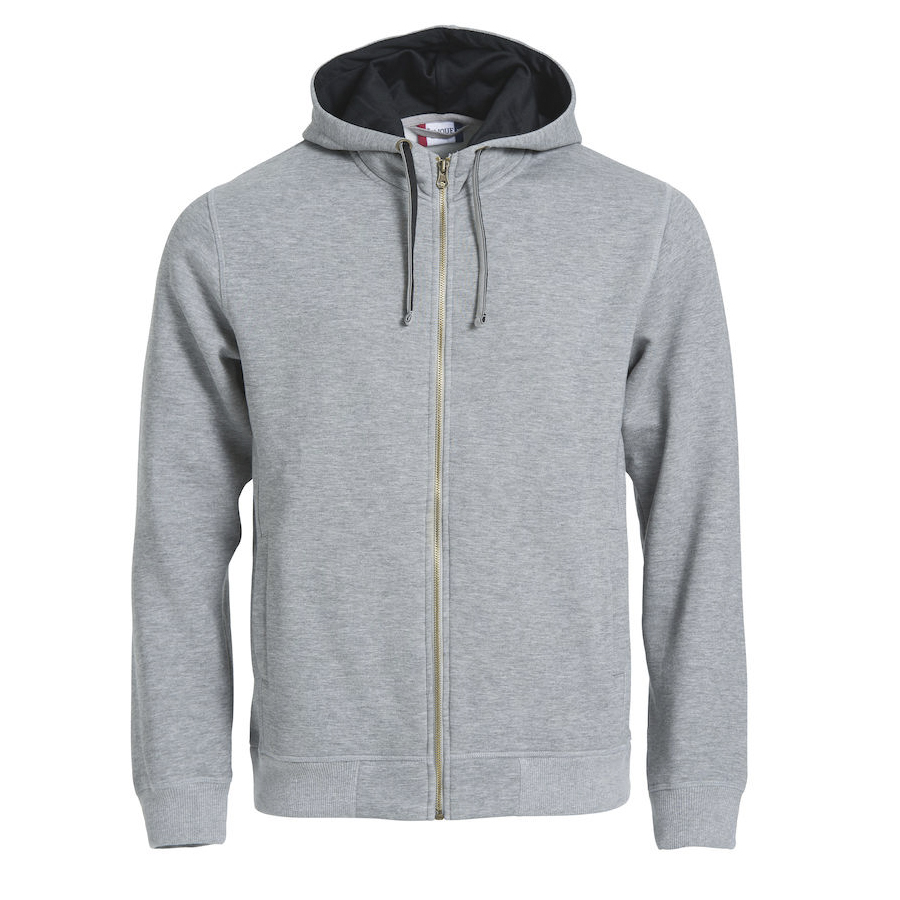 Толстовка мужская Classic Hoody Full Zip, меланж _S, 85% хлопок, 15% вискоза, 300 грм2