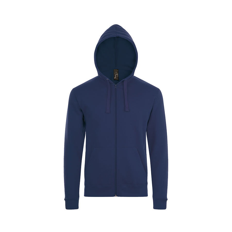 Толстовка мужская на молнии с капюшоном STONE, темно-синий, 2XL, 50% хлопок, 50% полиэстер, 260 г/м2