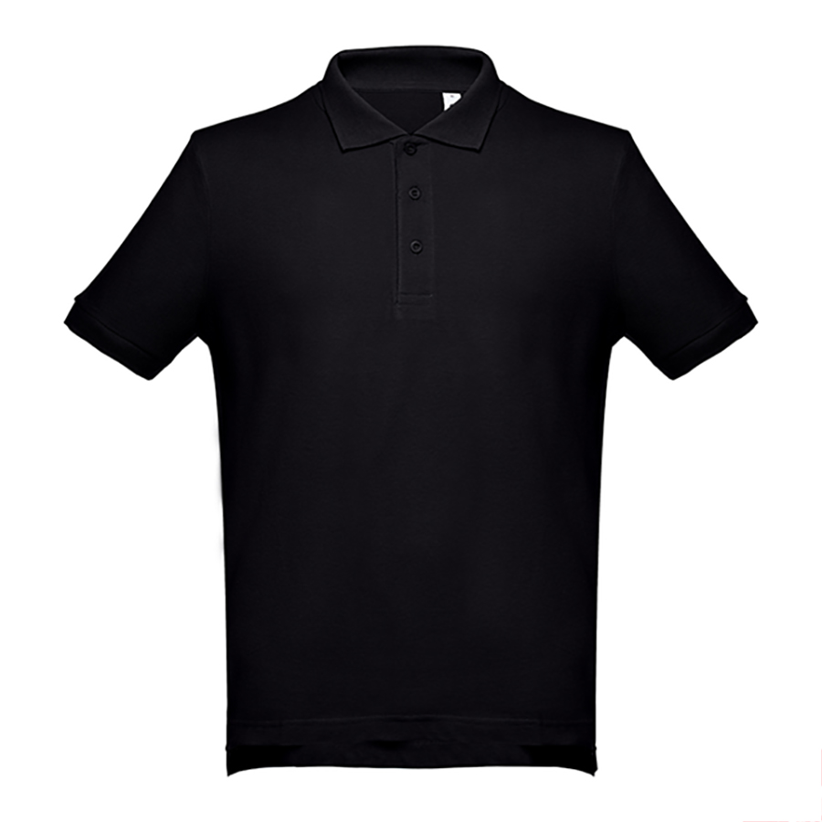 Рубашка-поло мужская ADAM, черный, L, 100% хлопок, плотность 195 г/м2