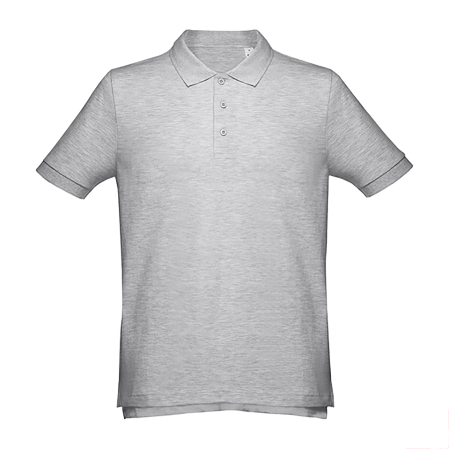 Рубашка-поло мужская ADAM, серый меланж, S, 85% хлопок, 15% вискоза, плотность 195 г/м2