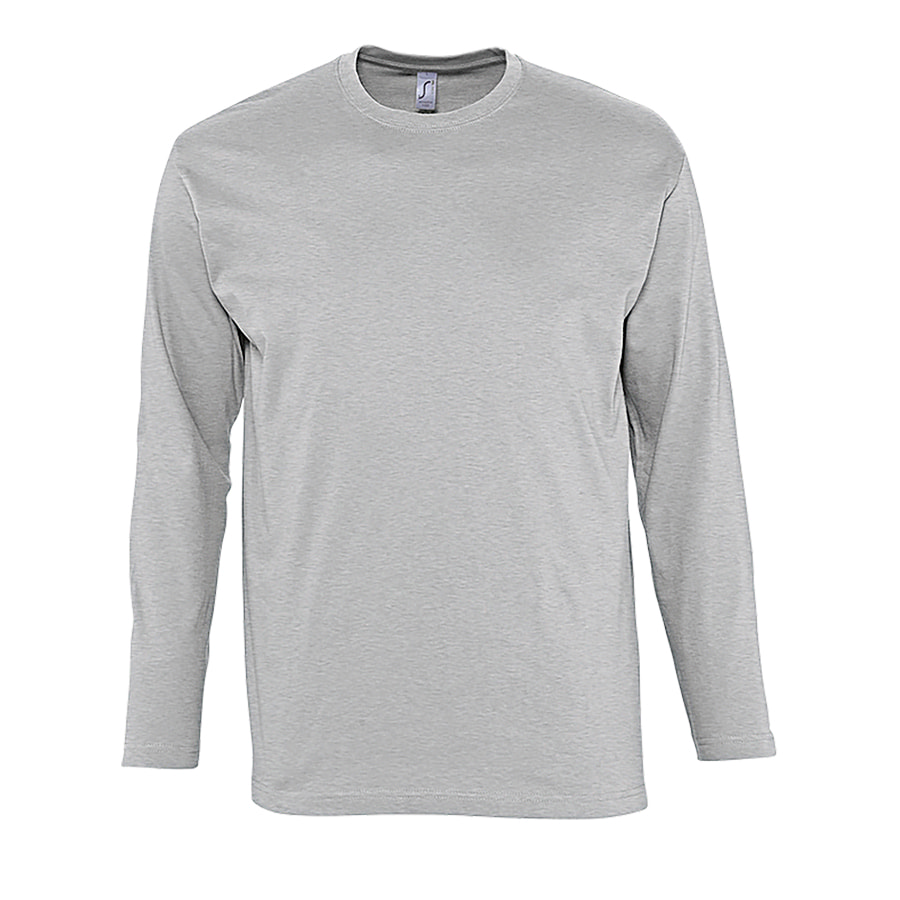 Футболка мужская с длинным рукавом MONARCH, серый меланж, 5XL, 85% хлопок, 15% вискоза, 150 г/м2