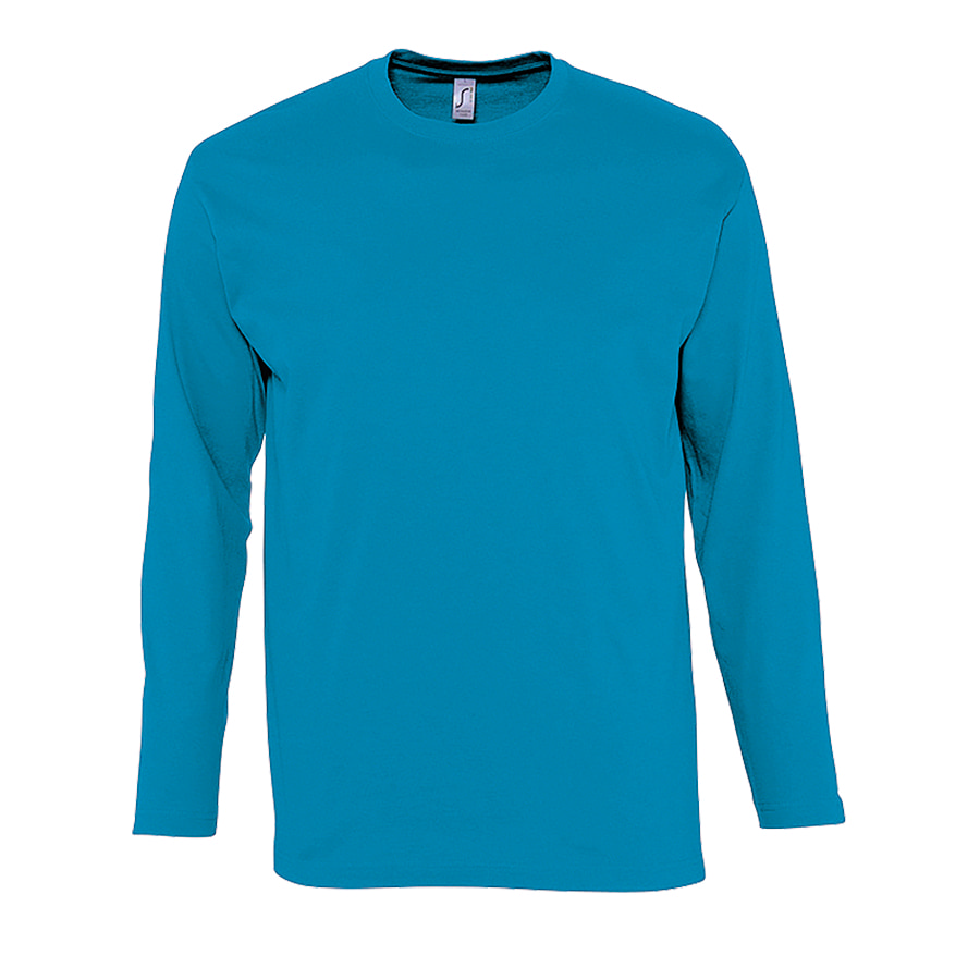 Футболка мужская с длинным рукавом MONARCH, аква, 5XL, 100% хлопок, 150 г/м2