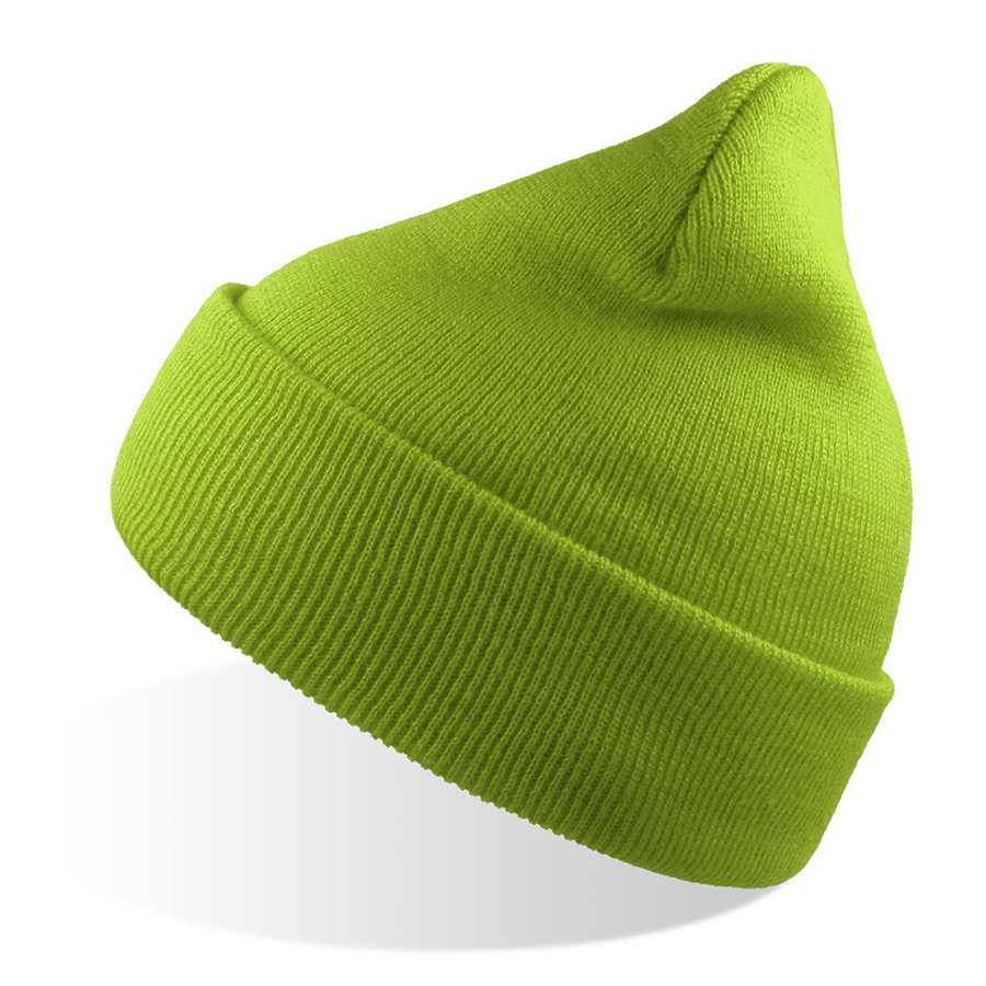 Шапка вязаная  двойная Wind-S, зелёное яблоко, 100% переработанный полиэстер