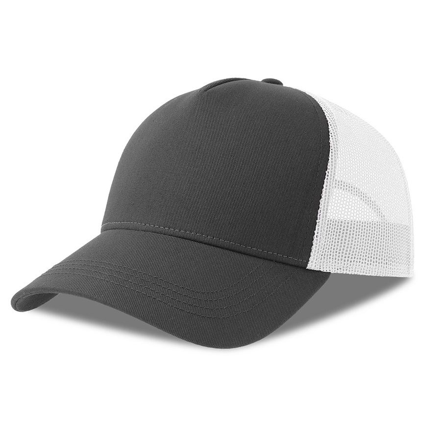 Бейсболка RAPPER COTTON-S, п. заст, 5 клин, тёмно-серый/белый, 100% хлопок/100% полиэстер, 280 г/м2