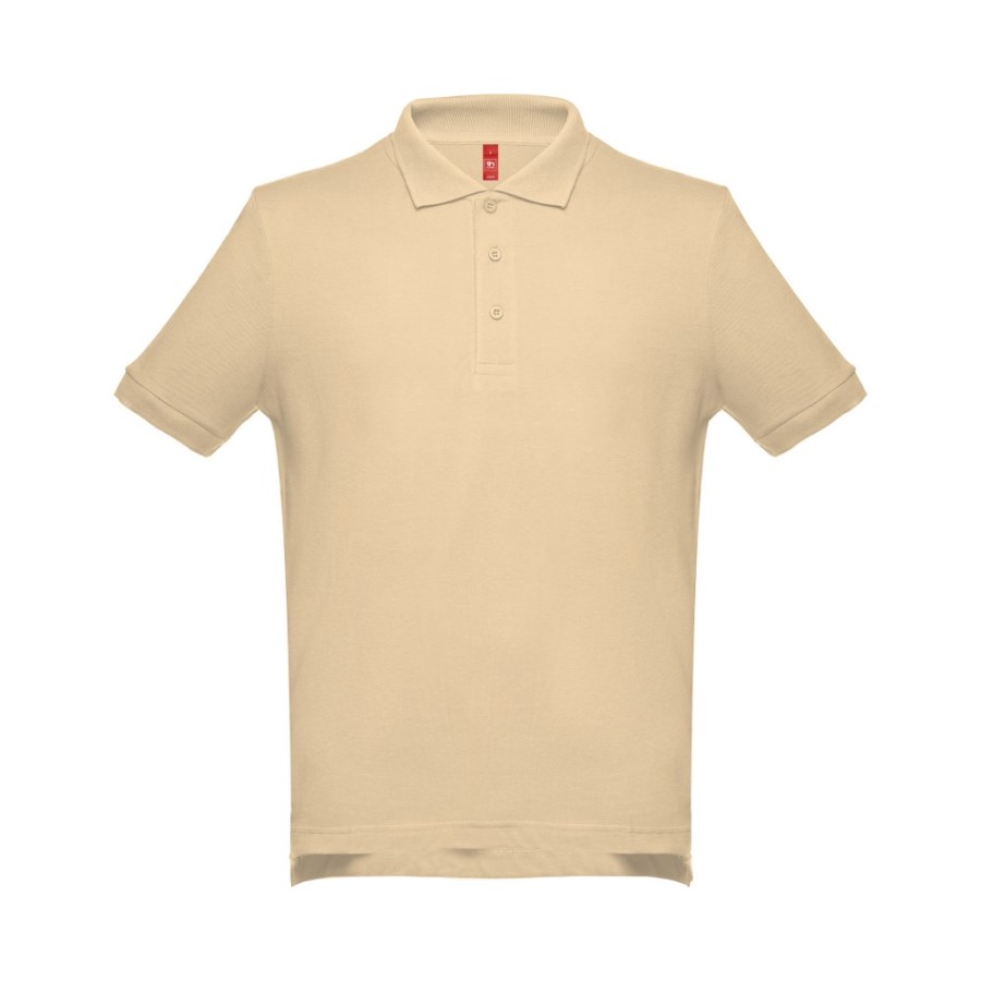 Рубашка-поло мужская ADAM, песочный, 2XL, 100% хлопок, плотность 195 г/м2