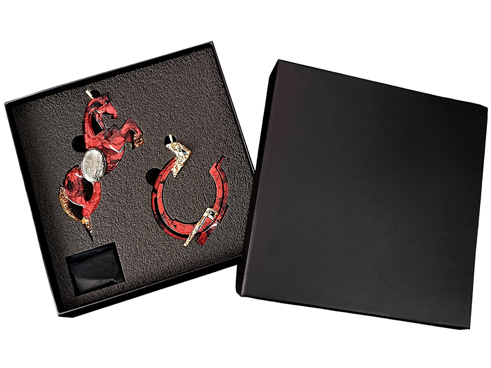 Набор елочных игрушек: Лошадь, Подкова