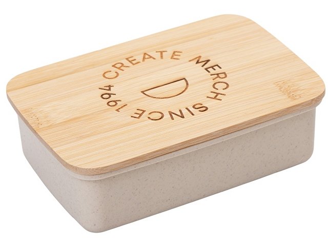 Ланч-бокс Lunch из пшеничного волокна с бамбуковой крышкой