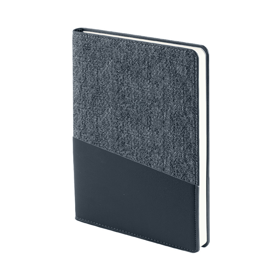 Ежедневник недатированный DENIM, синий, формат А5, блок в линейку