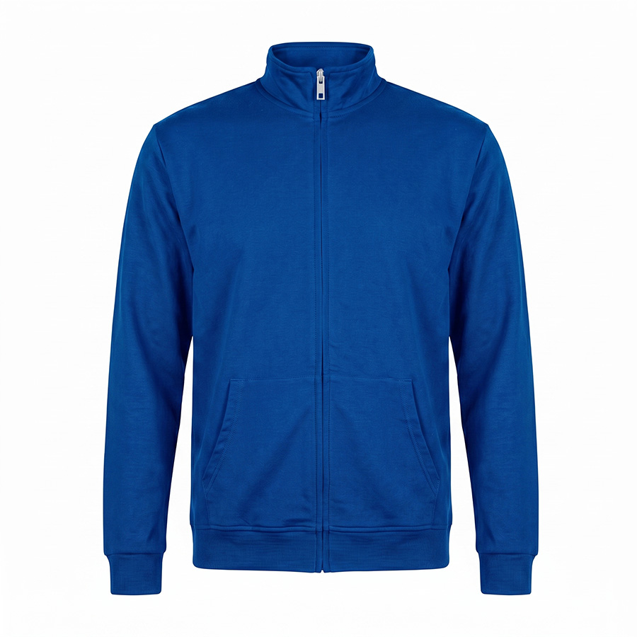 Толстовка унисекс на молнии KINETIC, ярко-синий, 3XL, 50 % хлопок, 50% полиэстер, 260 г/м2