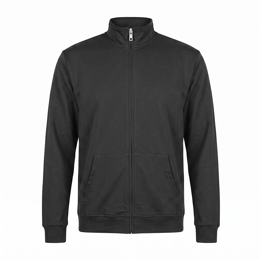 Толстовка унисекс на молнии KINETIC, чёрный, XL, 50 % хлопок, 50% полиэстер, 260 г/м2